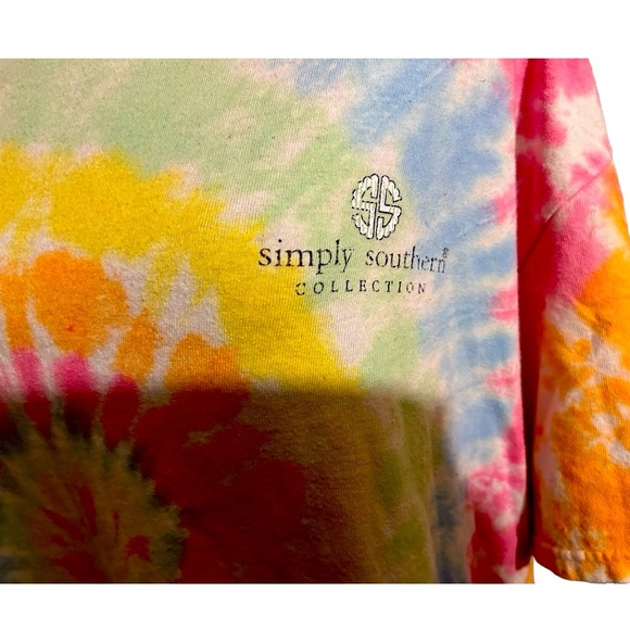 Tie-Dye pastel Simply Southern “Bless this hot mess” t-shirt. XL - Picture 2 of 4